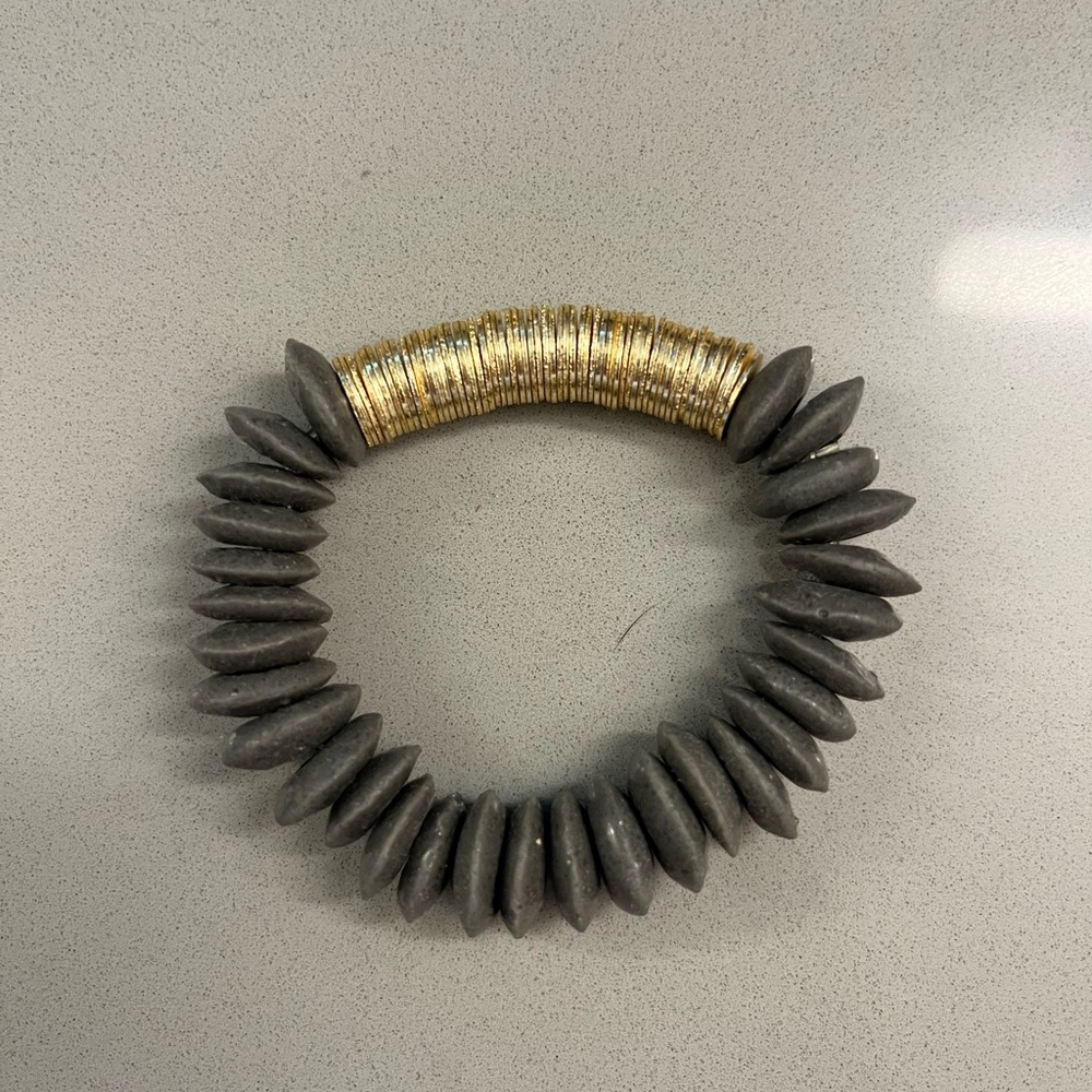 Gold and grey stone bracelet by summer steinfeld